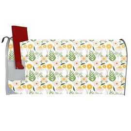 VWAQ Floral Pattern Mailbox Covers Magnetic Spring Seasonal Decor - MBM41 (25.5" H X 20.75" W)