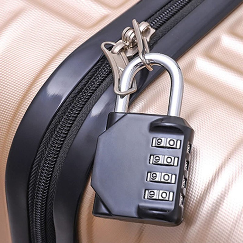 4 Digit Combination Lock,Resettable Combination Padlock Gym Locker Locks with