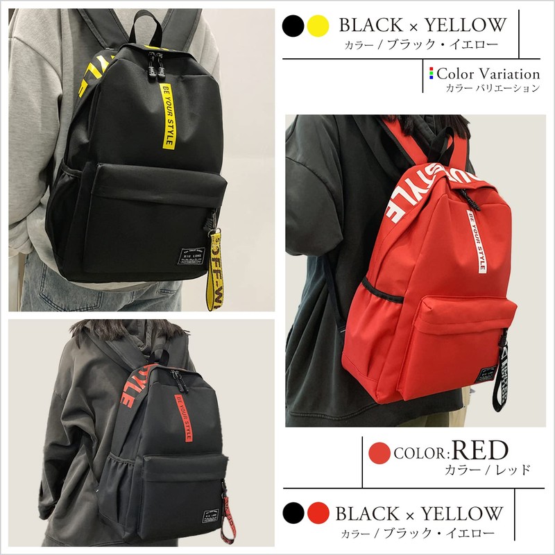 [D-SACK] Backpack for School, Men's, Nylon, Lightweight, A4, 15-Inch, Large
