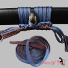 Brown & blue two side Synthetic Silk Sageo For Japanese