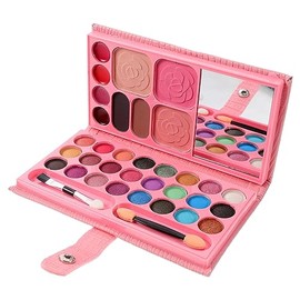 Healeved 33 Colors Eye Shadow Plate Kids Washable Beauty Set Cosmetics Palettes