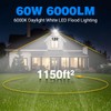 Ceena 60W Plug in LED Flood Lights Outdoor, 6000lm Super