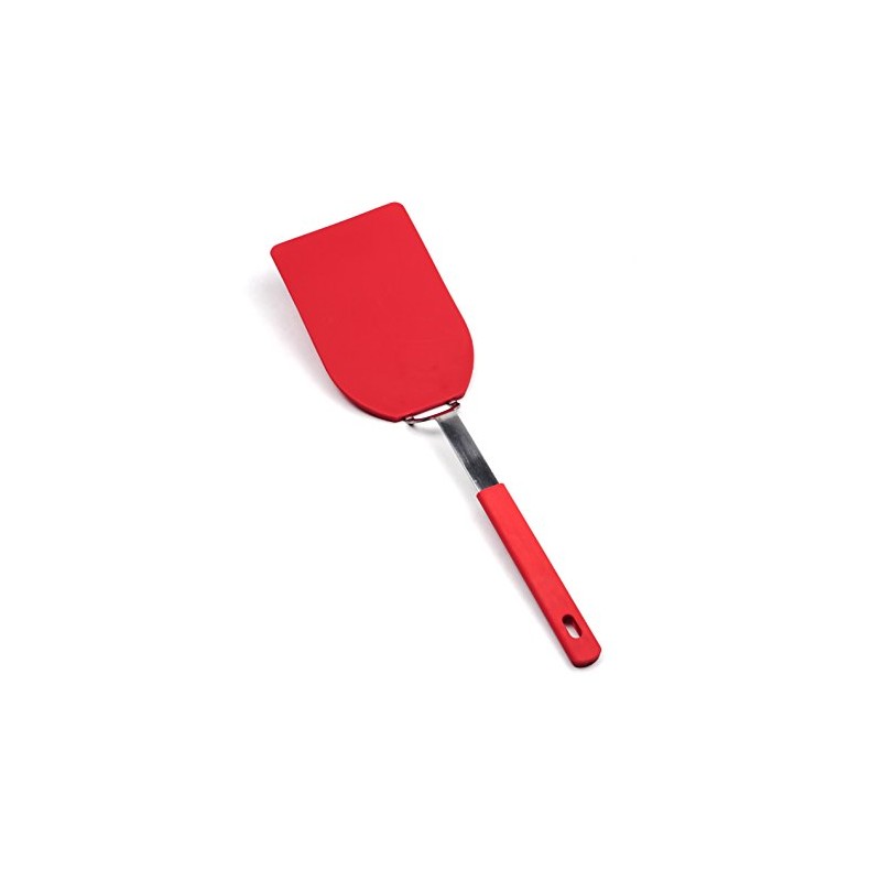 RSVP International Kitchen Tool Collection Flexible Nylon Spatula, Stainless Steel