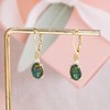 CiNily Opal Earrings Dangle Drop Earrings for Women Trendy 14k