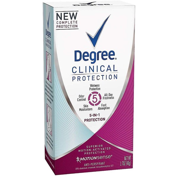 Degree Clinical Protection 5-in-1 Antiperspirant 1.70 oz (5 Pack)