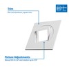 NICOR Lighting 4 inch White Square Multi-Adjustable Recessed LED Downlight,