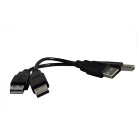 Your Cable Store 2 Pack 6 Inch Black USB 2.0 High Speed Male A to Male A Cable 0.5 Ft