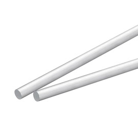 sourcing map 2Pcs 5/8"(15.8mm) Dia Round Aluminum Rod, 13"(330mm) Long 6061 Aluminum Round Rod Solid Lathe Bar Stock for Industry Construction DIY Crafts