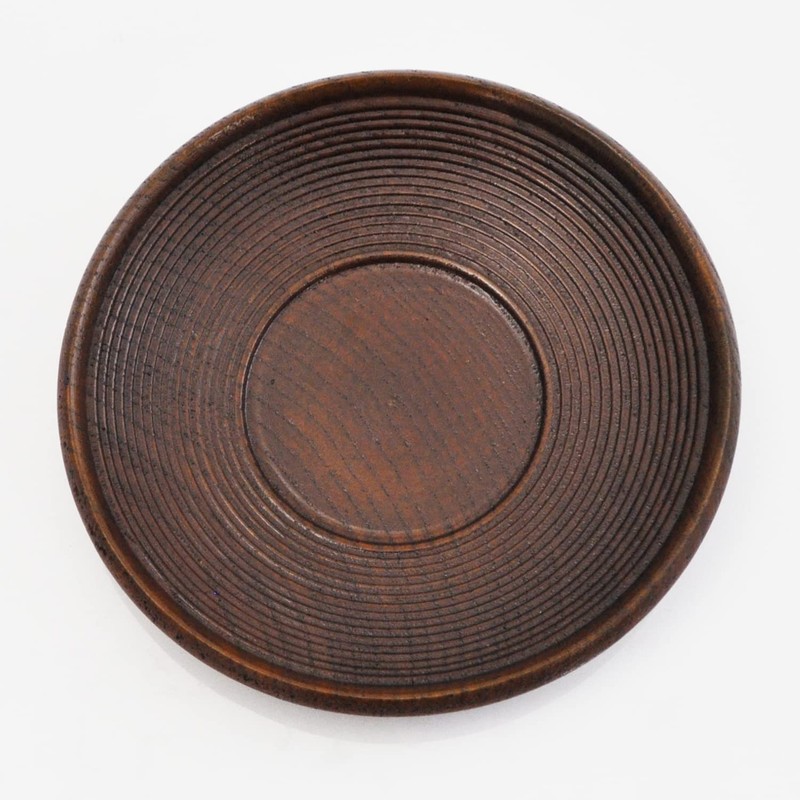 Ishida 67601 Sentubuu Wooden Tea Saucer, 4 Inches