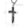 HZMAN Men's Stainless Steel Cross Crucifix Bible Prayer Pendant Necklace