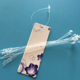 Yesallwas 7" 1000Pcs Snap Lock Pin Security Loop Plastic Tag Fastener Set for Office Clothes (1000 7")