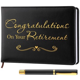Ctosree Retirement Guest Book with Signature Pen Retirement Party Gift Supplies for Women Men Office Colleague Advice and Wishes Decorations(Lovely)