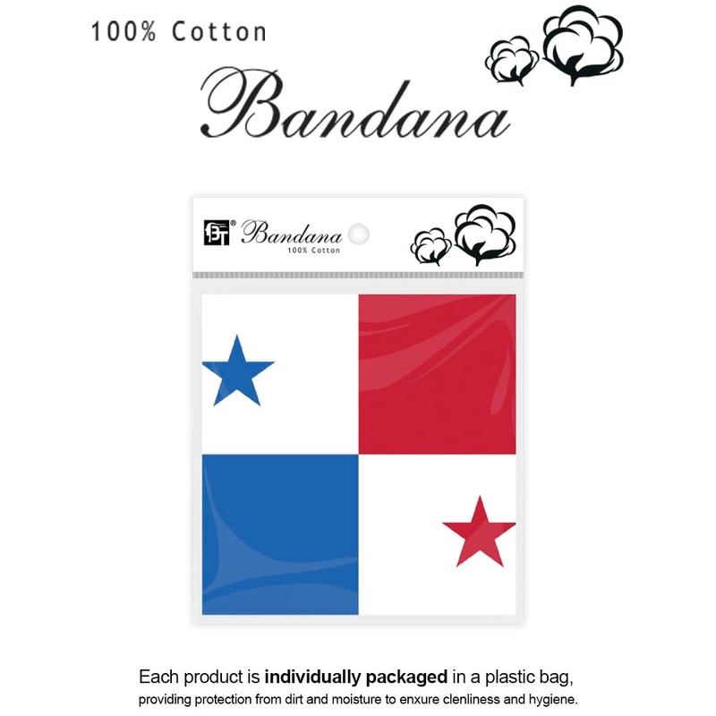 Beauty Town 3 Pcs Face Bandana Handkerchiefs 100% Cotton Print
