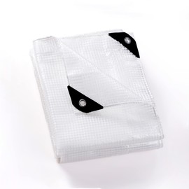 GUARD SHIELD Clear White Tarp Heavy Duty 10x10 Feet Waterproof for Greenhouse Outdoor Garden Poly Cover UV Resistant 3x3 Weave 10mil