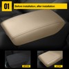 AOMSAZTO Console Covers for 2012-2015 Civic Honda Beige Armrest Cushion