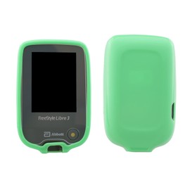 caseroxx protective case compatible with Freestyle Libre 3 [blood glucose meter Protective cover in green]