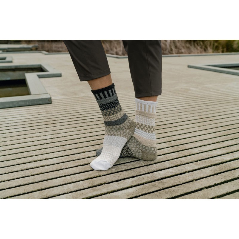 Solmate Socks - Mismatched Crew Socks; Made in USA; Starlight
