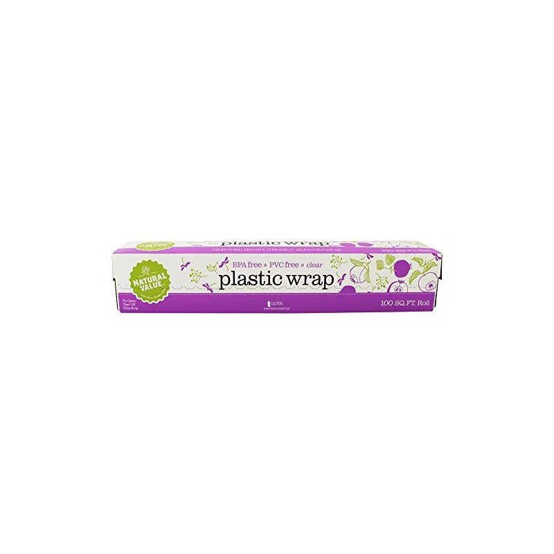 NATURAL VALUE PLASTIC WRAP, 100 FT, PK- 24