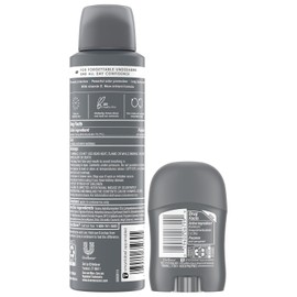 Dove Men+Care Dry Spray Antiperspirant for Men 4-Pack (3.8 Oz Ea) + Travel Deodorant Stick (0.5 Oz) – 72H Protection, Long-Lasting Clean Comfort Fragrance