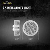 Partsam 2 Pcs 2.5" Round Amber 13 LED Side Marker