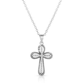 Montana Silversmiths Western Lifestyle Women's Cross Necklace (Expressive Faith Crystal Cross)
