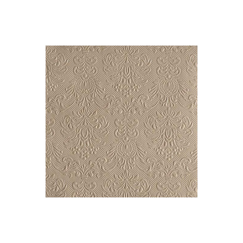 Ambiente Servietten Lunch / Party 33x33cm Elegance Taupe Geprägt /