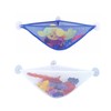 2 PCS Bath Toy Organizer Mesh Storage Bag，Creative triangular bathtub