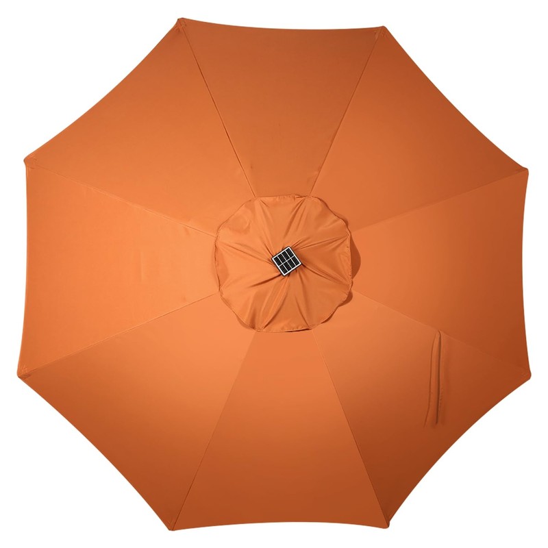 Blissun 9 ft Solar Umbrella with 32 LED Lights for