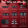 Chef Power Ceramic Nonstick Cookware Set 19 Piece with Detachable