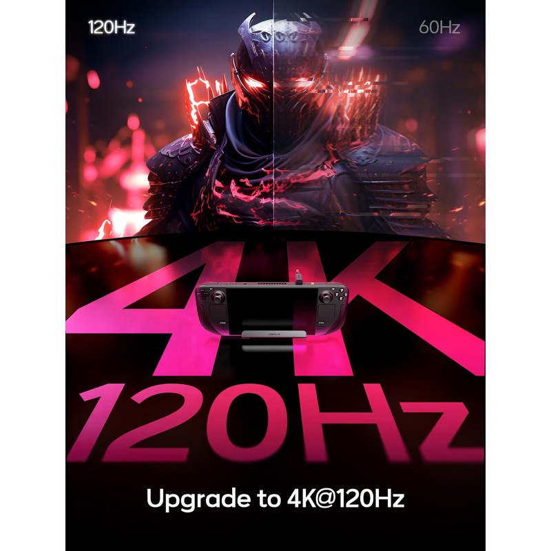 JSAUX Upgraded Docking Station 4K@120Hz for Steam Deck OLED/ROG Ally