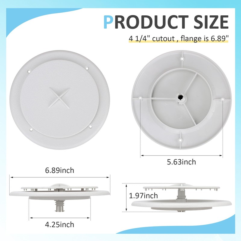 JIYIZO 2 Pack RV AC Vent Cover, 360° Ceiling Air