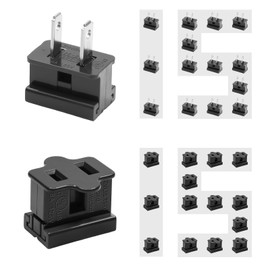 SPT-1 Men and Women Vampire Plugs Combo Set, Zipper Plugs Black 15pcs Each, Christmas Holiday Yard Lights String Lights SPT-1 Cord Extension Splicing Sliding Power Plug