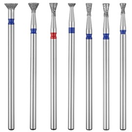 7pcs Nail Drill Bits Sand Cuticle Polishing Bit Cone Drill Bits For Nails Grinding Head for Electric Nailes File Machine Cuticle Pusher Drills Bit For Nails Gel Polishing Nail Salon Supply