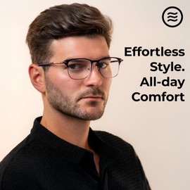 Bueller Collection blue light glasses for unisex -Better Sleep, Anti Eye Strain Protection -Computer Screens & Gaming