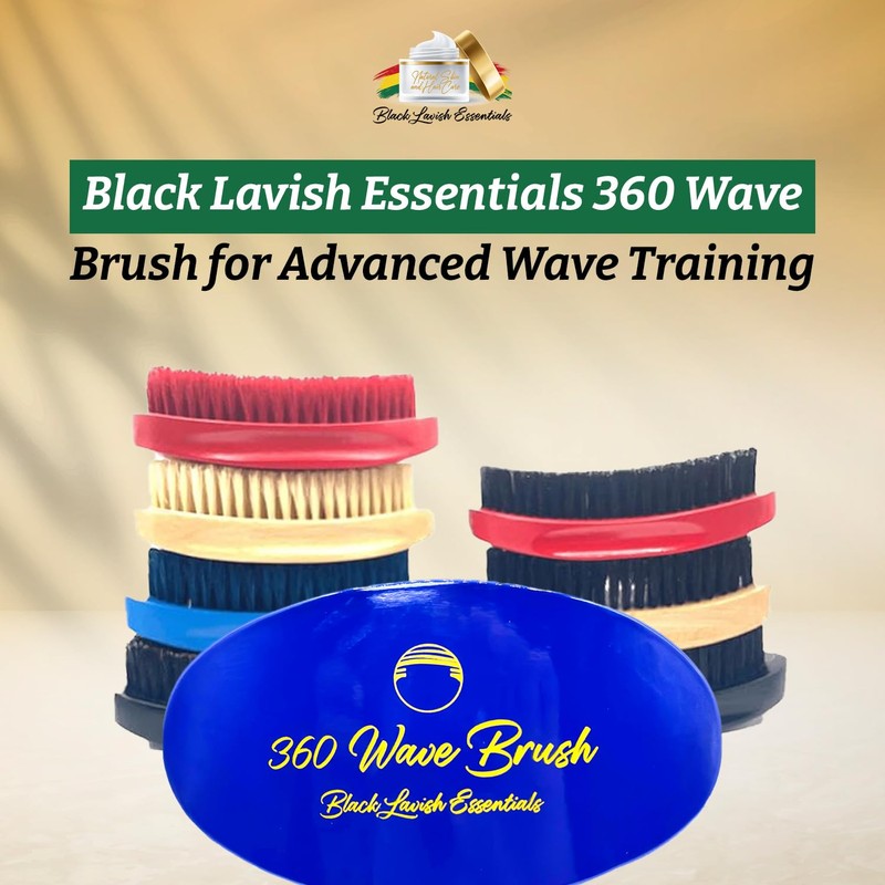 Black Lavish Essentials Men’s Hair Brush, Build Deeper, Hard Boar