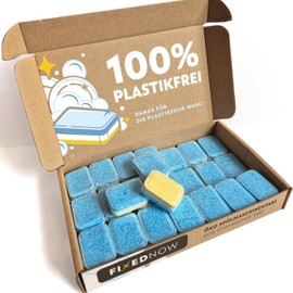 FixedNow Eco Dishwasher Tablets Without Plastic All in One [Pack of 30] Lemon Fragrance Three Layer Eco Dishwasher Tablets Dishwasher Tablets Dishwasher Tablets Dishwasher Tabs for Dishwashers