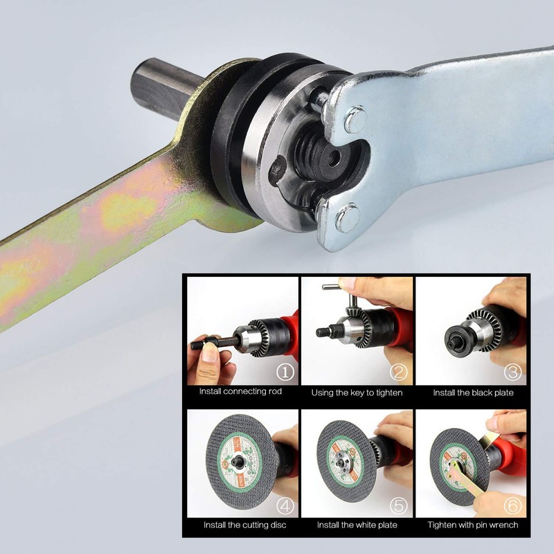 JIZZU 8Pcs Angle Grinder Extension Rod Converter Set with Spanner,