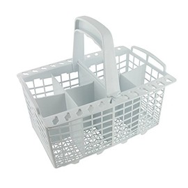8-Compartment Cutlery Basket with Handle Fits Creda/ Ariston/ Hotpoint/ Indesit Dishwasher, White