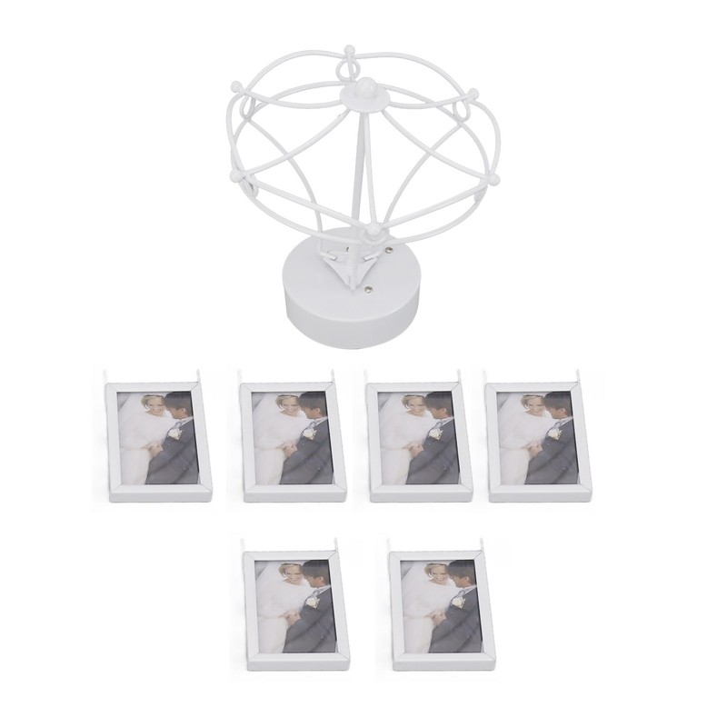 Rotating Photo Display Frame Multifunctional Removable Stable Metal Desktop Photo