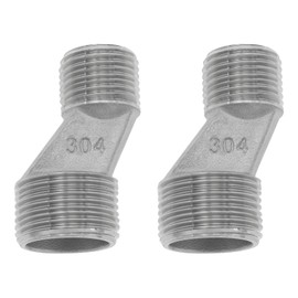 The Lord of the Tools 2PCS S-Connector 1/2 Inch Male to 3/4 Inch Male Thread Offset Adapter Mounting Hardware for Bathroom Wall Clawfoot Tub Faucet Exposed Shower System