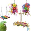 Balacoo 4piezas Juguete Colgante para Pájaros De De Ratán Juguete