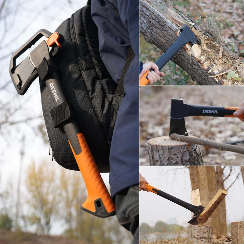X25 Wood Splitting Axe, 28” Camping Outdoor Hatchet for Wood
