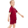 SWOMOG Kids Satin 2 Piece Pyjamas Sets Soft Short Sleeve
