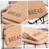 Ciieeo 1set Wooden Cup Pads Heat Resistant Cork Coasters Bread