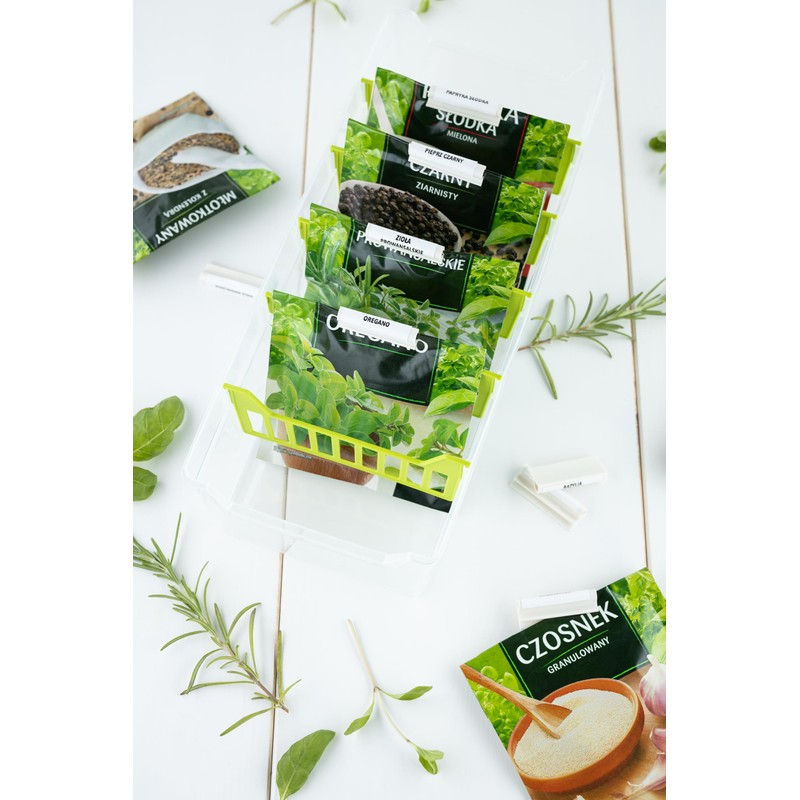 BranQ kitchen organiser, plastic, green, 30.3 x 12.8 x 8