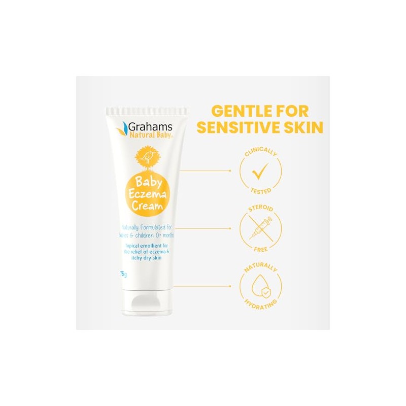Grahams Natural - Crema de eccema para niños (75 g)