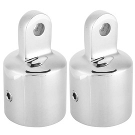 Boat Eye End Cap, Stainless Steel Cover Cap, Bimini Fittings, Marine Boats Top Hardware Strap with Eyelet Connection Cap, 7/8 Inch Cover Fit, Marine Fitting End Piece Tarpaulin Hood for Yacht Eye Cap