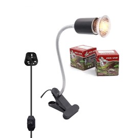 yanhe Tortoise Heat Lamp Basking Light for Aquarium Reptiles E27 UVA+UVB Heat Spotlight for Reptiles Aquarium Reptile Lizards Turtle Snakes (Black)…