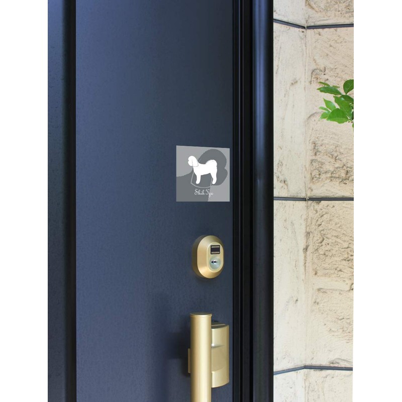 Shih Tzu Dog Sticker Premium Silhouette Gray Medium