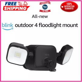 Blink All-New Blink Outdoor 4 Floodlight Mount – Wire-Free, 700 Lumens, Two-Year Batte